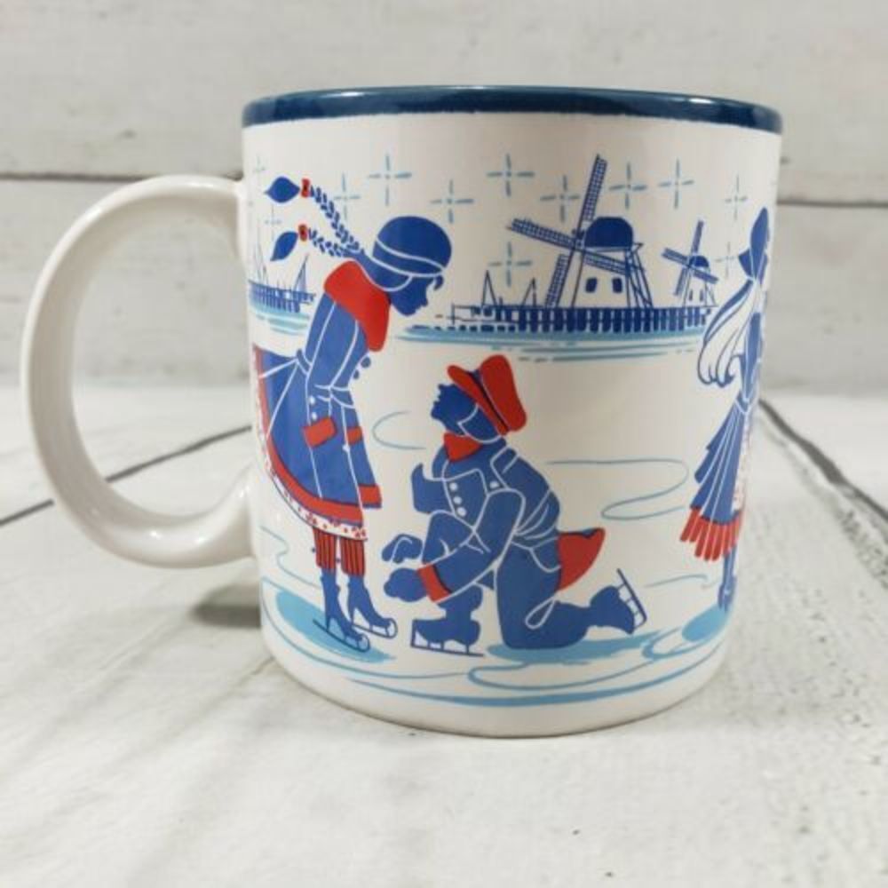 Marvelous Mugs Vintage 1987 Potpourri Press Winter Ice Skating Holiday VTG Used